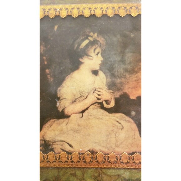 Victorian Style "Age Of Innocence" Decoupage  Trinket Box 6"x6"x3" - Picture 2 of 8